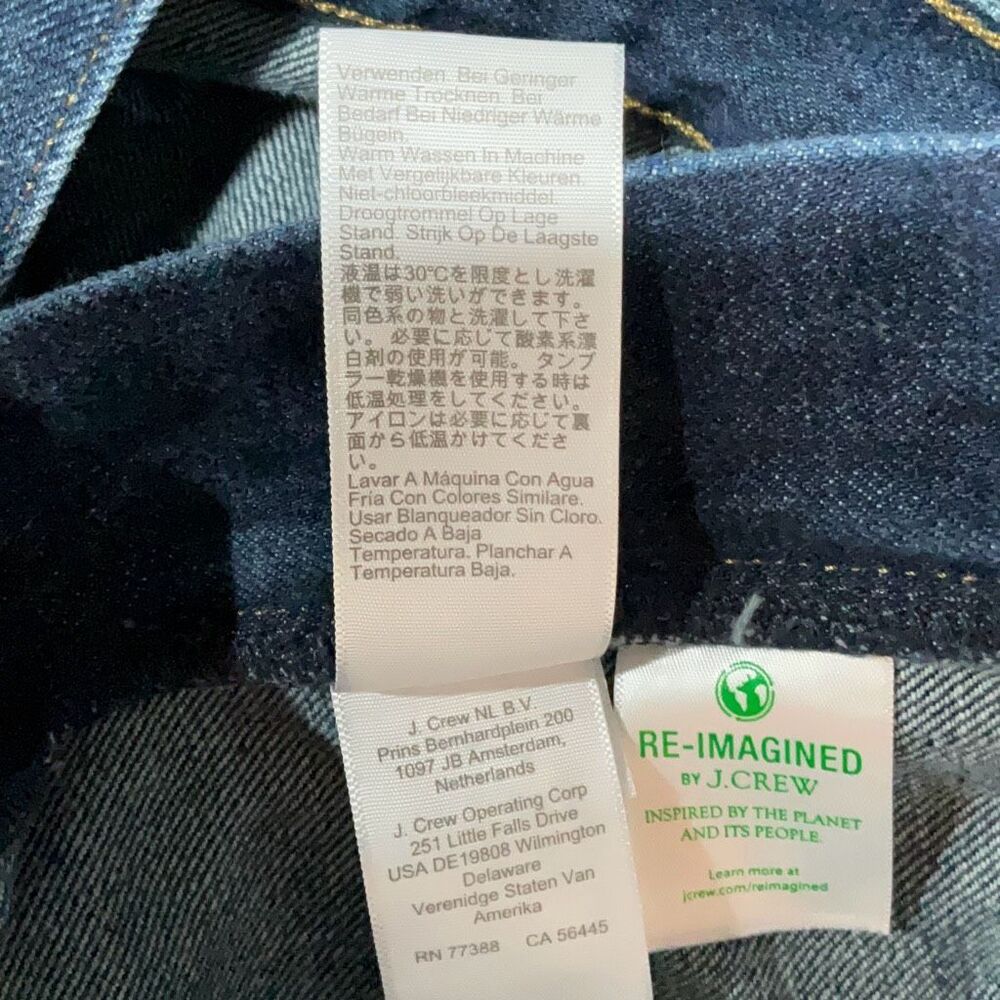 J. Crew Blue Denim 1040 Athletic Tapered Leg Jeans Size 38x32 - Picture 8 of 12